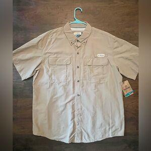 Magellan Outdoors Men's Khaki Button Down Shirt
